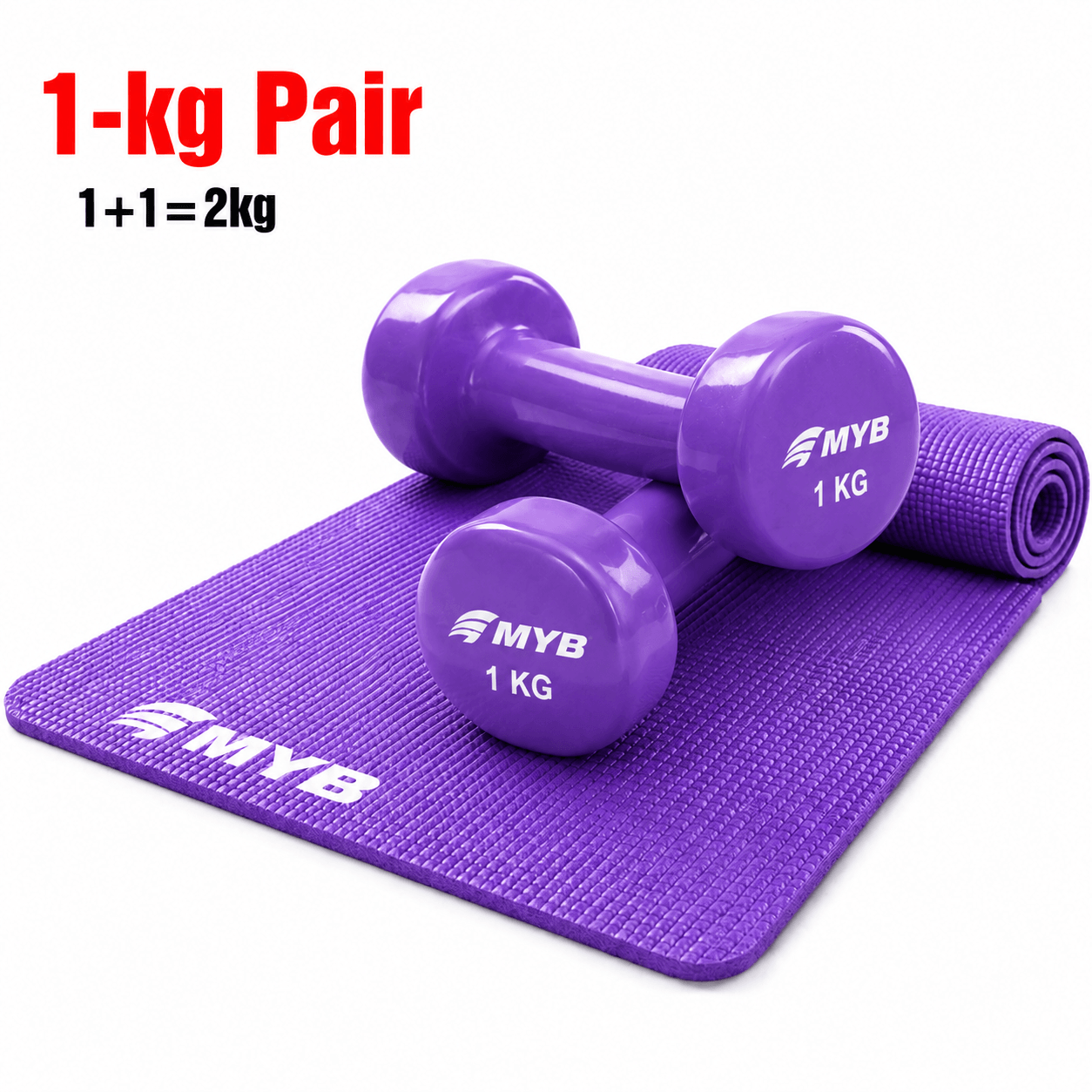 Adjustable 1-kg Vinyl Dumbbells Blue Pakistan