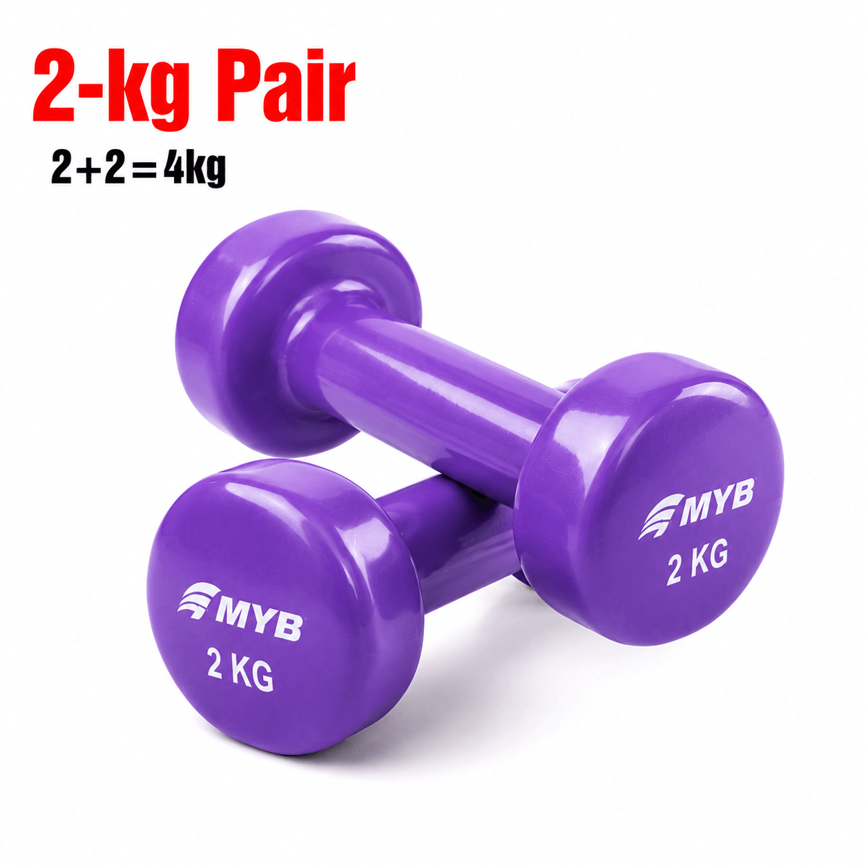 Vinyl Dumbbell 2 KG Pair