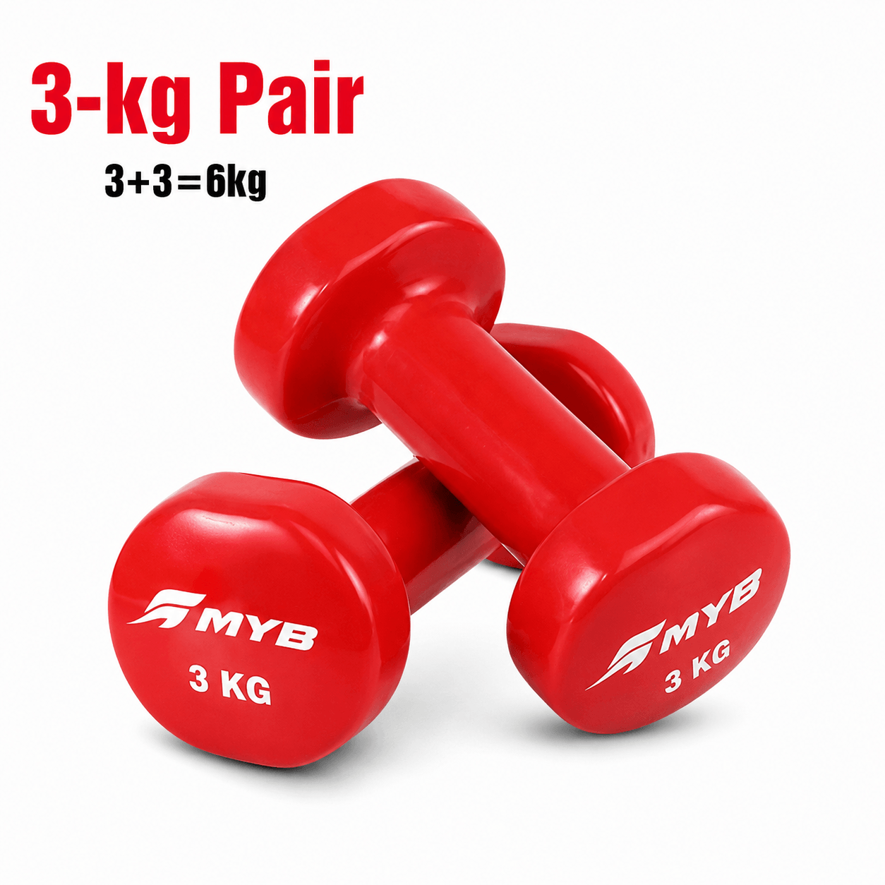 Vinyl Dumbbell 3 KG Pair