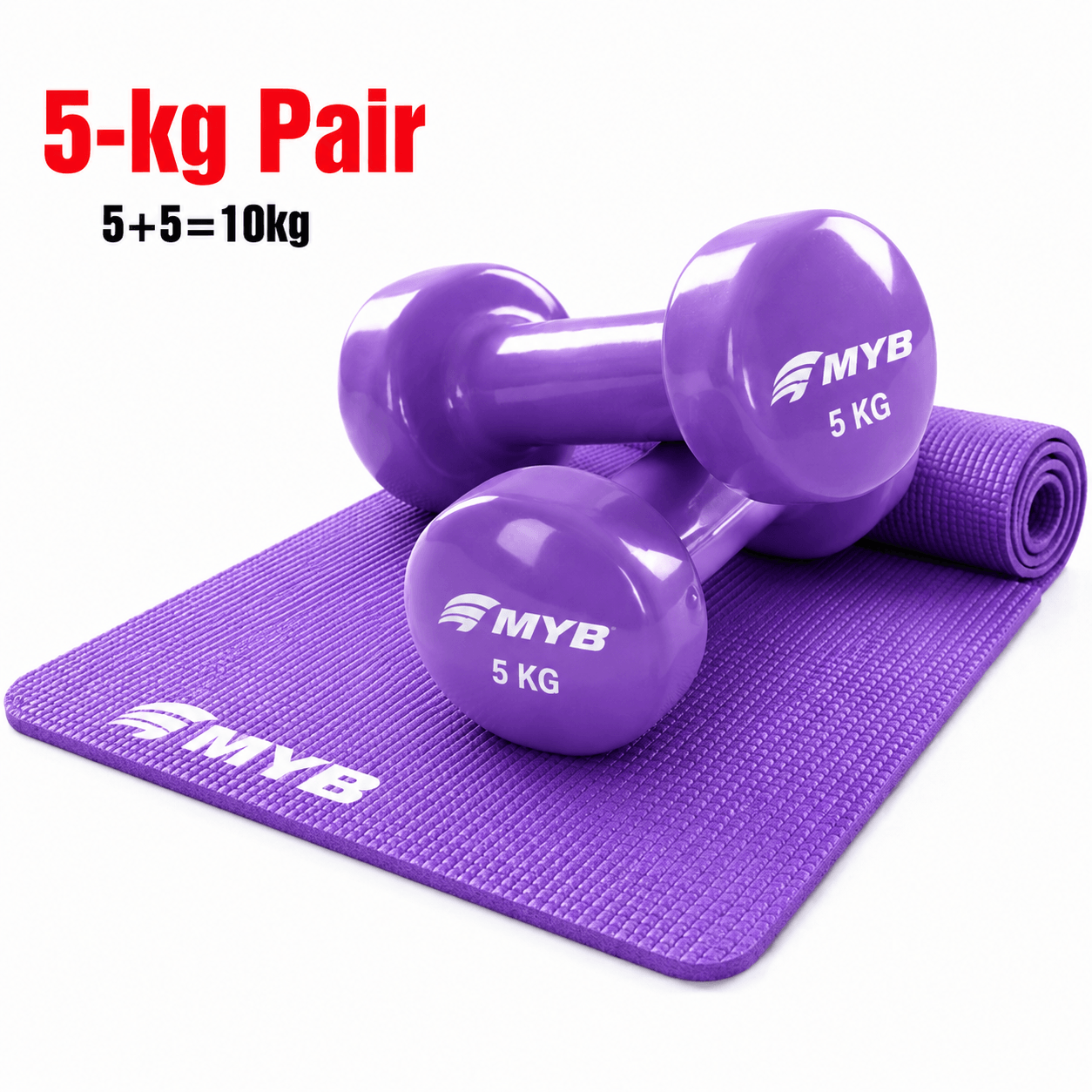Vinyl Dumbbell 5 KG Pair